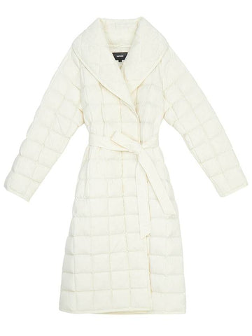 ALLEGRA CREAM Women s Hooded Long Padded Jumper Coat Relaxed Fit - MACKAGE - BALAAN 1