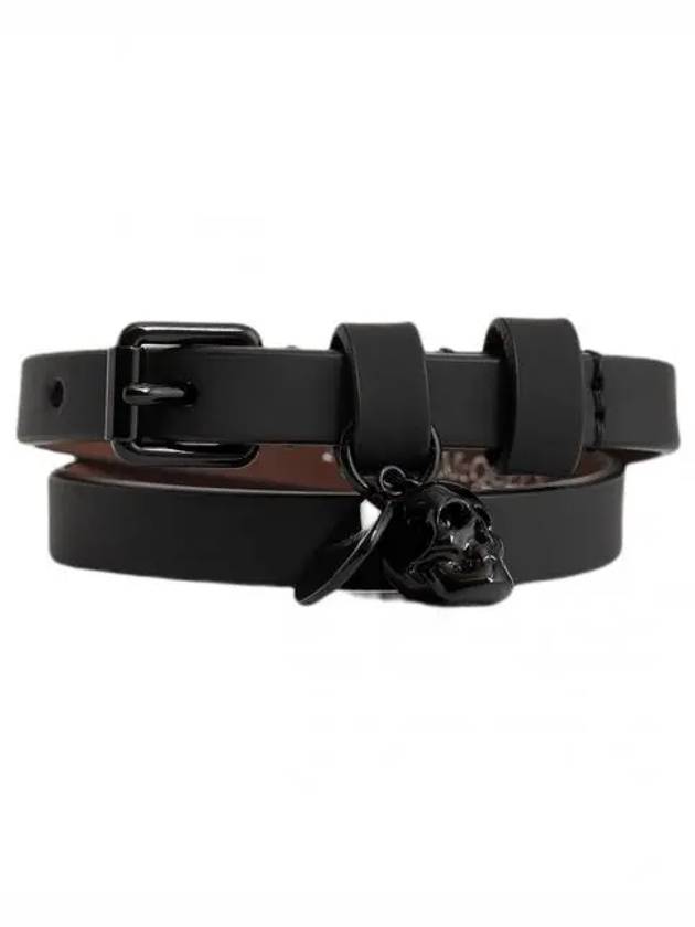 Skull Double Wrap Bracelet Black - ALEXANDER MCQUEEN - BALAAN 2