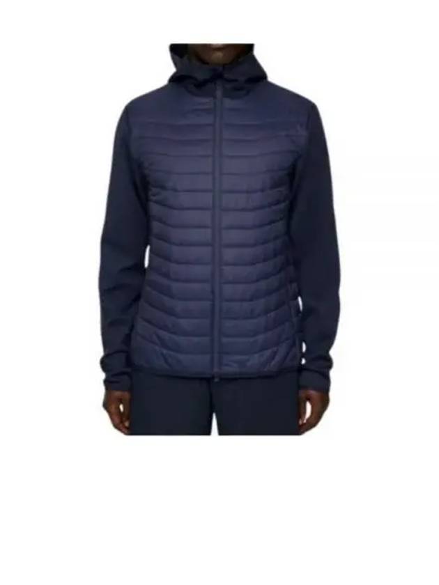 Men's Holden Quilt Hybrid Hooded Jacket Navy - J.LINDEBERG - BALAAN 2