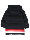 Moncler Baby MARAT Three Stripes Hooded Down Parka Navy - MONCLER - BALAAN 2