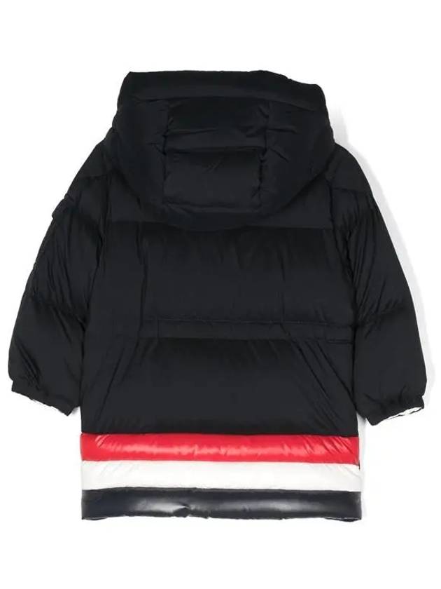 Moncler Baby MARAT Three Stripes Hooded Down Parka Navy - MONCLER - BALAAN 2