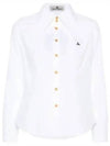 W Violin Logo Shirt White - VIVIENNE WESTWOOD - BALAAN 2