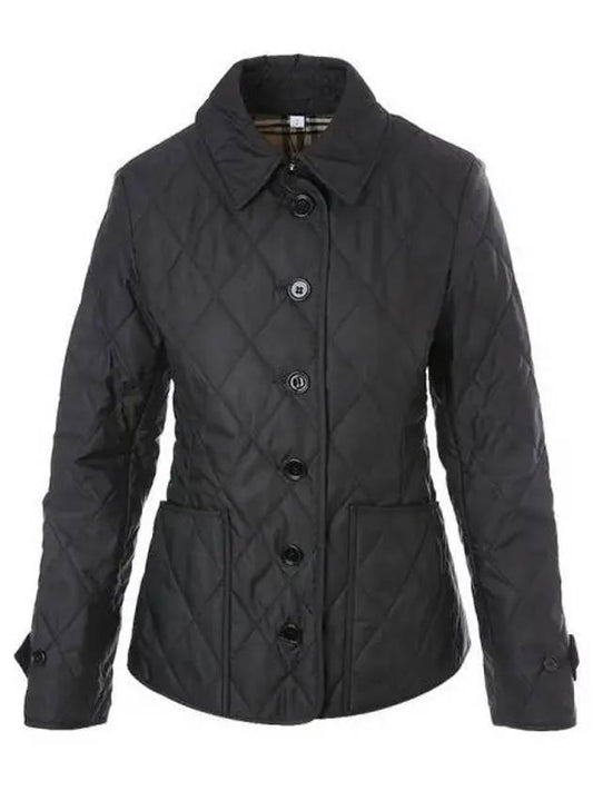 Diamond Quilted Thermoregulated Jacket Black - BURBERRY - BALAAN 2