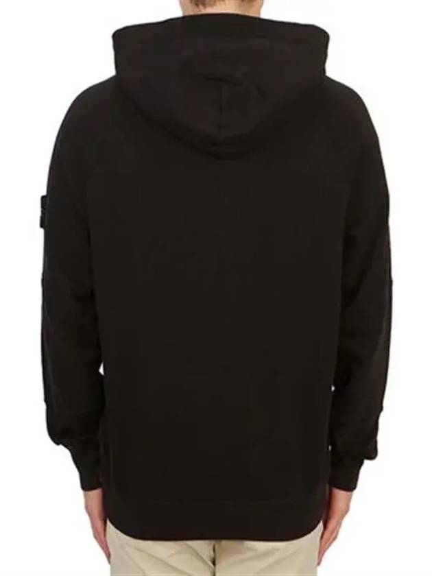 Compass Badge Cotton Hoodie Black - STONE ISLAND - BALAAN 5