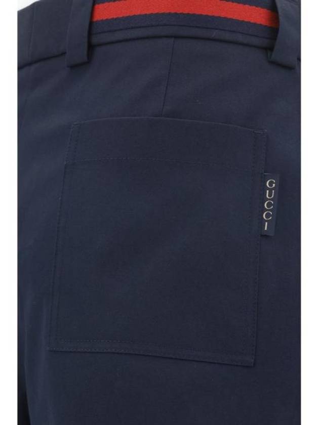 Double cotton shorts navy - GUCCI - BALAAN 2