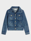 Trucker Denim Jacket Blue - CELINE - BALAAN 2