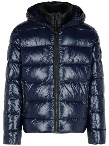 Fay Navy Polyamide Down Jacket - FAY - BALAAN 1