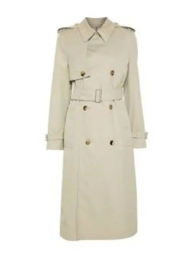 Cotton Blend Trench Coat Ivory - BURBERRY - BALAAN 2