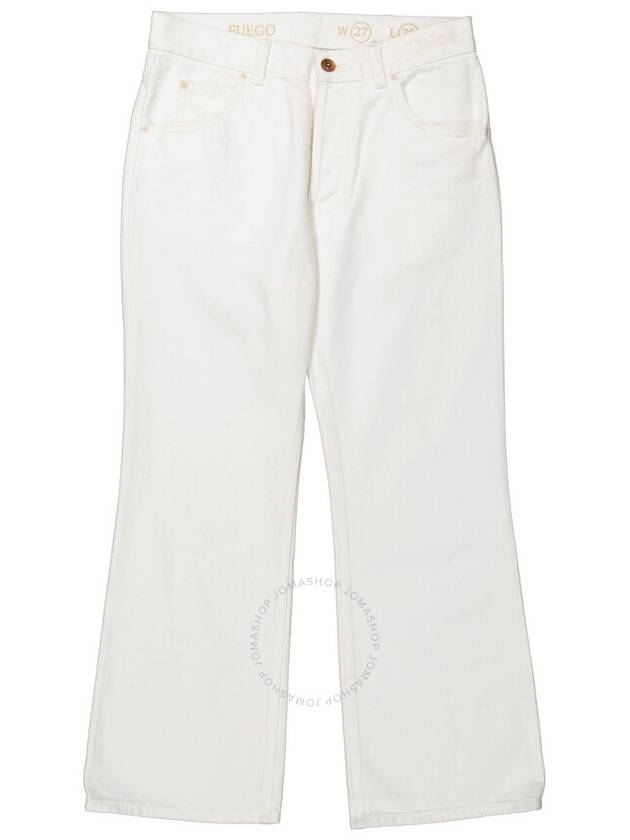 Chloe Ladies White Fuego Cropped Bootcut Jeans, Waist Size 27" - CHLOE - BALAAN 1