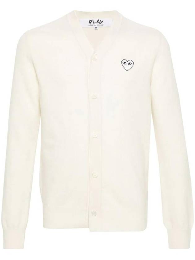 heart patch wool cardigan AXN066051 - COMME DES GARCONS PLAY - BALAAN 1