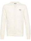 White Heart Wappen Wool Cardigan Ivory - COMME DES GARCONS PLAY - BALAAN 1