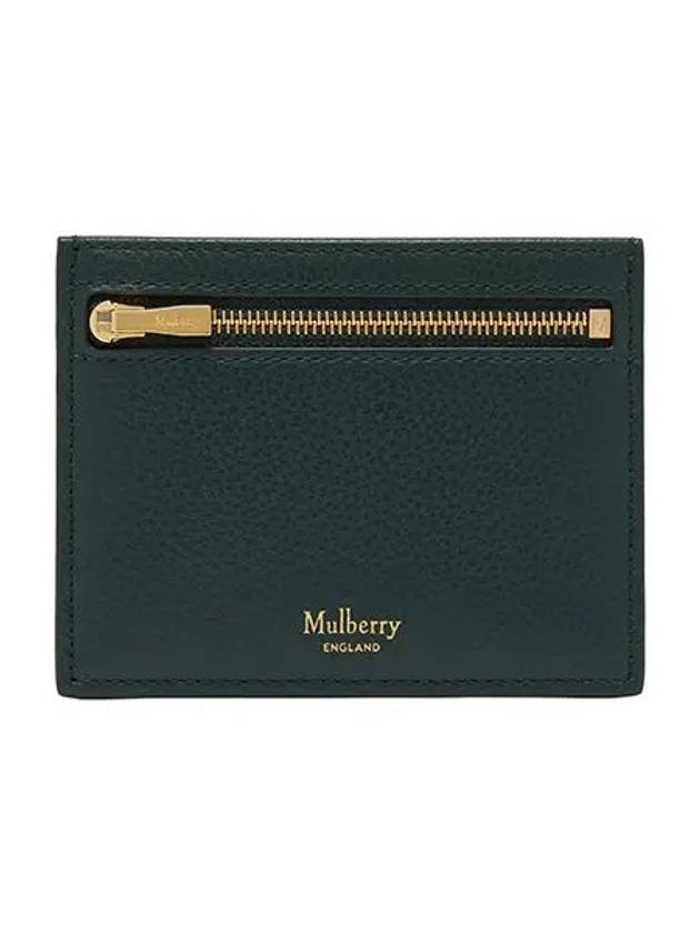 Classic Grained Leather Zipped Card Holder Green - MULBERRY - BALAAN 2