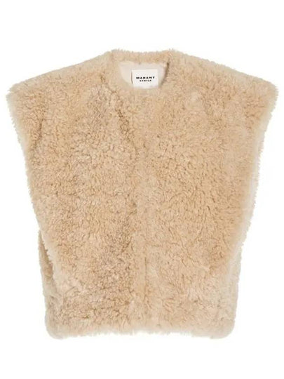 Feliz Shearling Cardigan Vest Ecru - ISABEL MARANT ETOILE - BALAAN 2