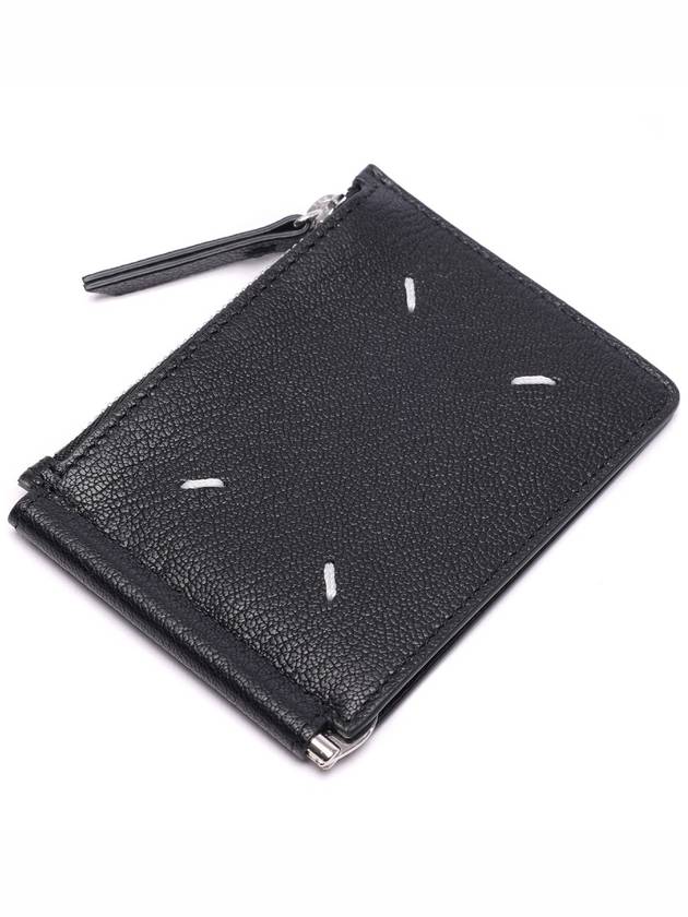 4 Stitch Slim Card Wallet Black - MAISON MARGIELA - BALAAN 6