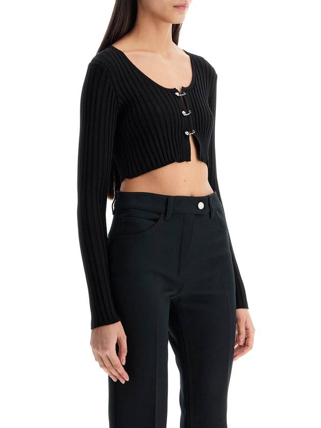 "cropped safety pin cardigan - VERSACE - BALAAN 2