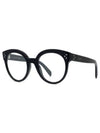 Eyewear Logo Round Eyeglasses Shiny Black - CELINE - BALAAN 1