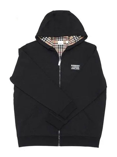 HOVE Check Hoodie Zip-up Jacket Black - BURBERRY - BALAAN 2