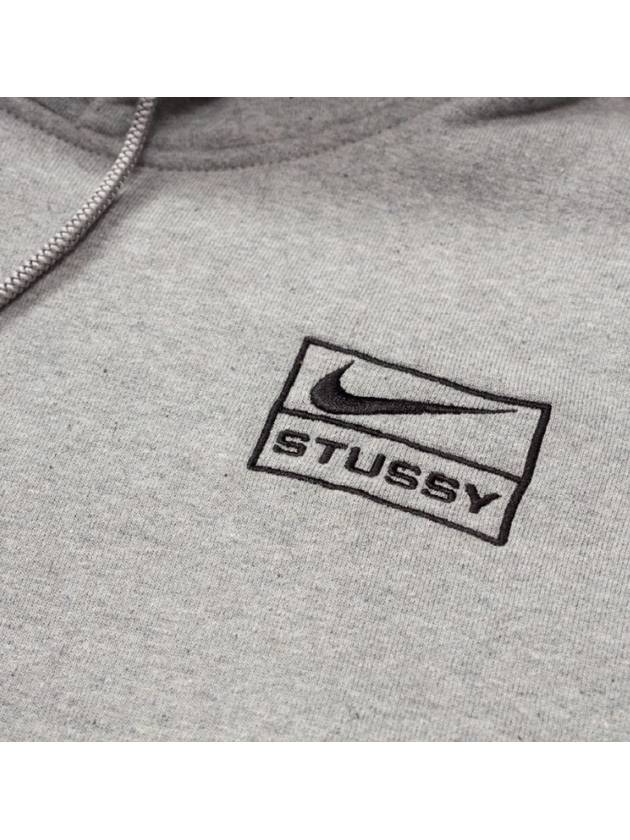 Stussy NRG RA Pullover Heather Hoodie Dark Grey - NIKE - BALAAN 4