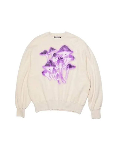 X-Ray Print Crew Neck Cotton Sweatshirt Oatmeal Melange - ACNE STUDIOS - BALAAN 1