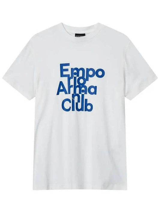 Men s Logo Point Cotton T Shirt White - EMPORIO ARMANI - BALAAN 1