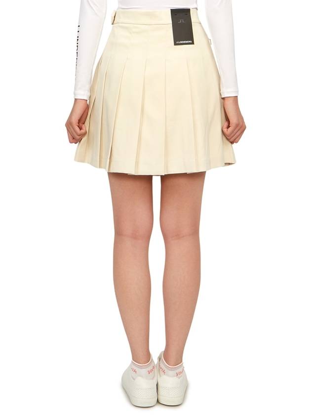 Adina Pleated Skirt Almond Milk - J.LINDEBERG - BALAAN 4