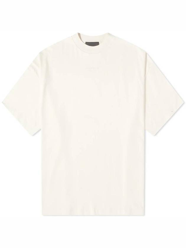 Cloud Dancer Logo Print Cotton Short Sleeve T-Shirt Off White - FEAR OF GOD ESSENTIALS - BALAAN 1