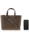 BB Monogram Coated Canvas Signature Small East West Shopper Tote Bag Beige Brown - BALENCIAGA - BALAAN 7