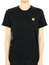 Fox Head Patch Regular Short Sleeve T-Shirt Black - MAISON KITSUNE - BALAAN 3