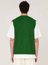 Clover Zipper Knit Vest Green - UNALLOYED - BALAAN 4