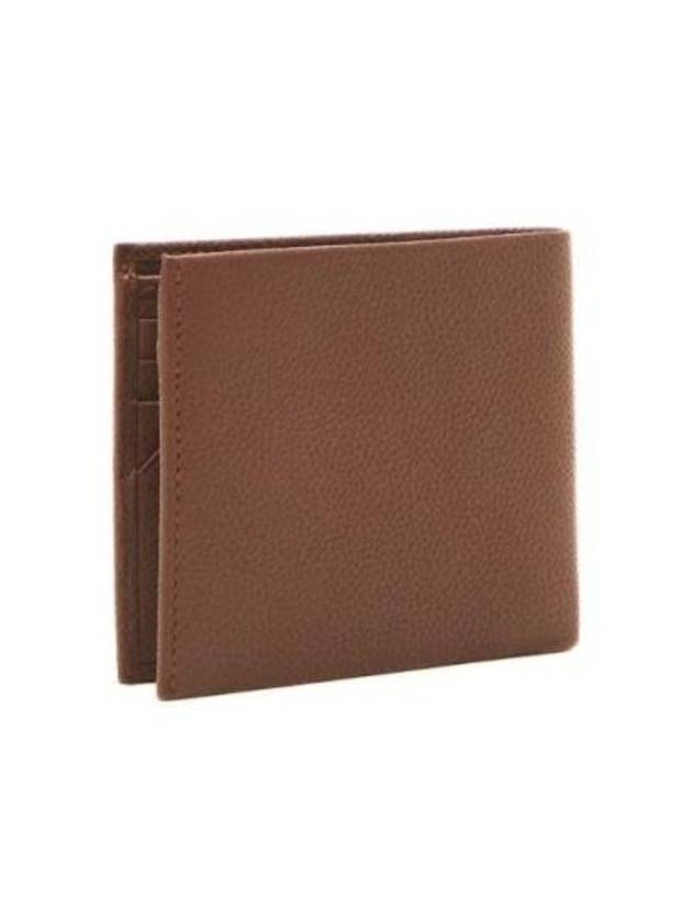 Logo Lettering Leather Half Wallet Brown - HUGO BOSS - BALAAN 3