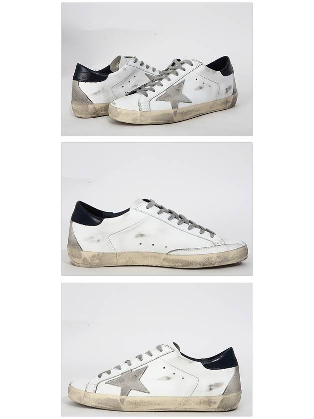 Men's Navy Tab Superstar Low Top Sneakers White - GOLDEN GOOSE - BALAAN 4