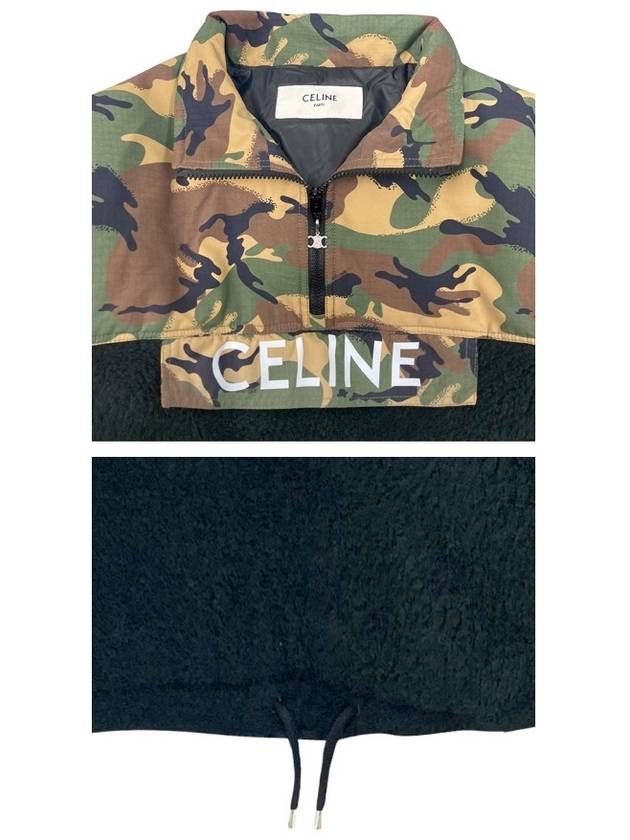 Bi-Material Jacket Black Camouflage - CELINE - BALAAN 6