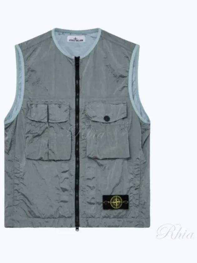 Nylon Metal Badge Vest Grey - STONE ISLAND - BALAAN 2