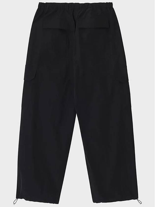 Cotton Nylon Parashute Wide Pants Black - NOIRER FOR WOMEN - BALAAN 10