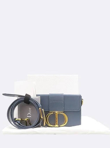 M9204UM0S M94B Navy Color Leather Montaine 30 Cross Bag - DIOR - BALAAN 1