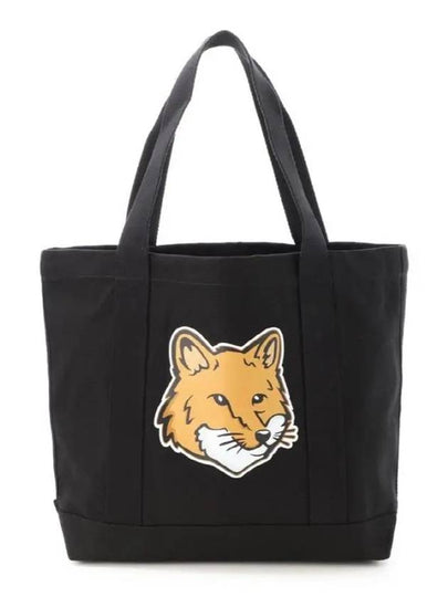 Fox Head Print Tote Bag Black - MAISON KITSUNE - BALAAN 2