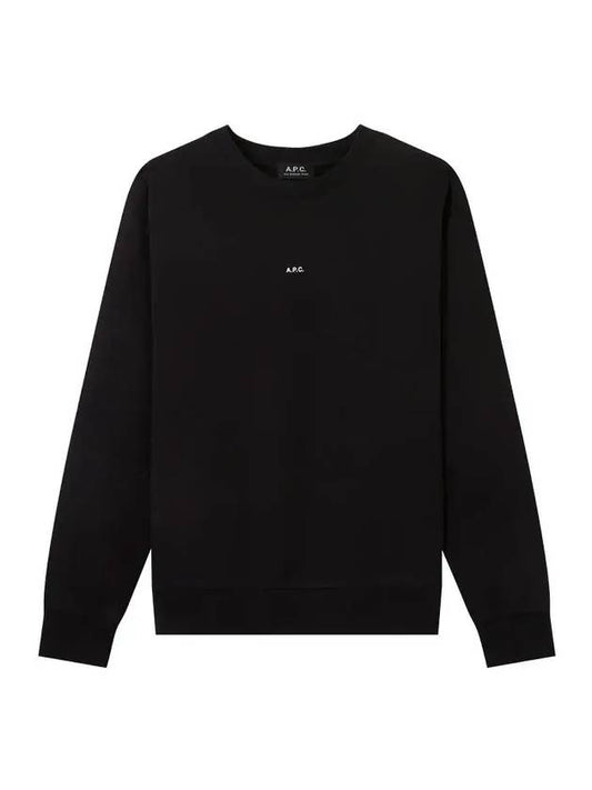 Men's Steve Logo Sweatshirt Black - A.P.C. - BALAAN 1