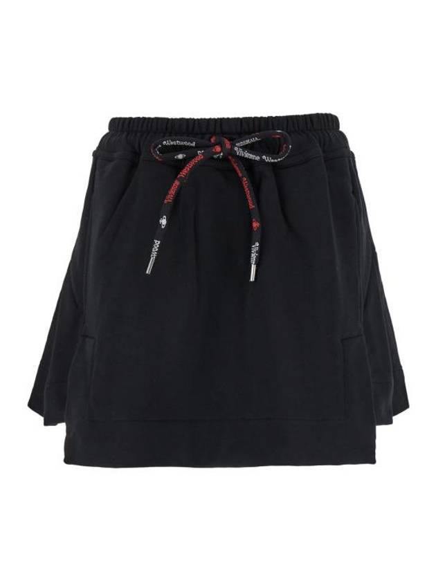 ORB Embroidered A-Line Skirt Black - VIVIENNE WESTWOOD - BALAAN 1