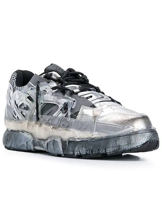 Fusion Low Top Sneakers Silver Black - MAISON MARGIELA - BALAAN 2