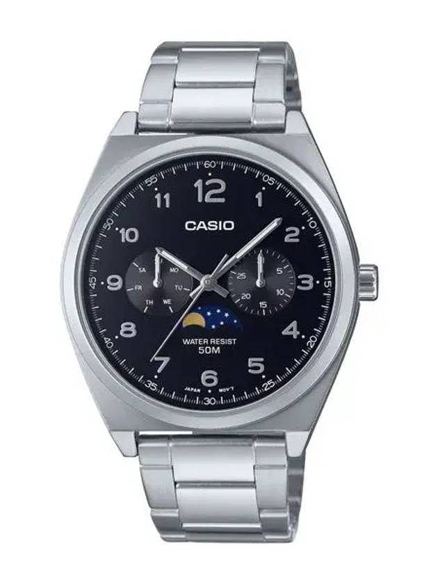 Men s Metal Wrist Watch Moon Phase MTP M300D 1A - CASIO - BALAAN 2