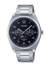 Men s Metal Wrist Watch Moon Phase MTP M300D 1A - CASIO - BALAAN 1