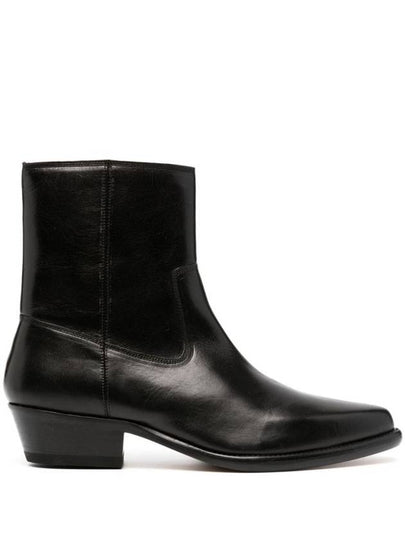 Delix Leather Ankle Boots Black - ISABEL MARANT - BALAAN 2