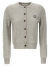 Bold Fox Head Patch Regular Cardigan Grey - MAISON KITSUNE - BALAAN 2