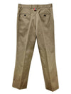 Men's Twill Unconstructed Cotton Straight Pants Beige - THOM BROWNE - BALAAN 4