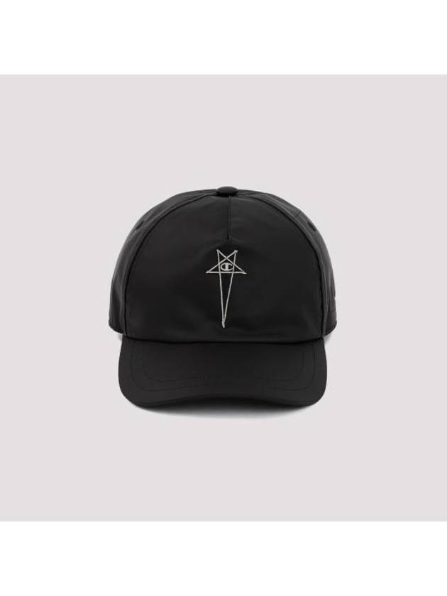 Champion Logo Motif Embroidered Ball Cap Black - RICK OWENS - BALAAN 1