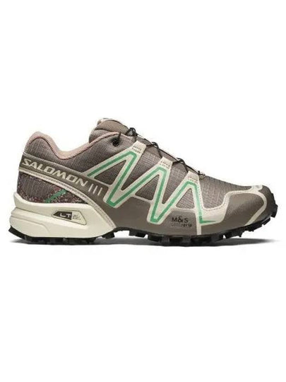 Speedcross 3 Mindful 2 Low Top Sneakers Falcon Almond Milk Bright Green - SALOMON - BALAAN 2