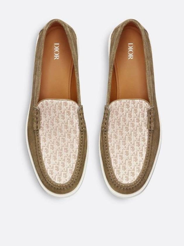 Granville Oblique Jacquard Suede Loafers Brown - DIOR - BALAAN 3