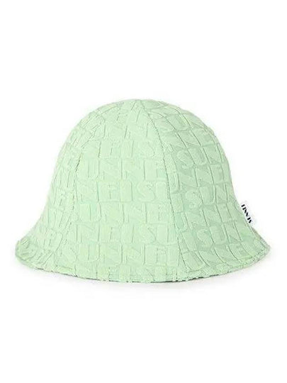 All over logo bucket hat green dark navy CACCXSAC019 PLY015 - SUNNEI - BALAAN 1