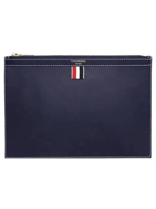 4 Bar Tab Document Clutch Bag Navy - THOM BROWNE - BALAAN 2