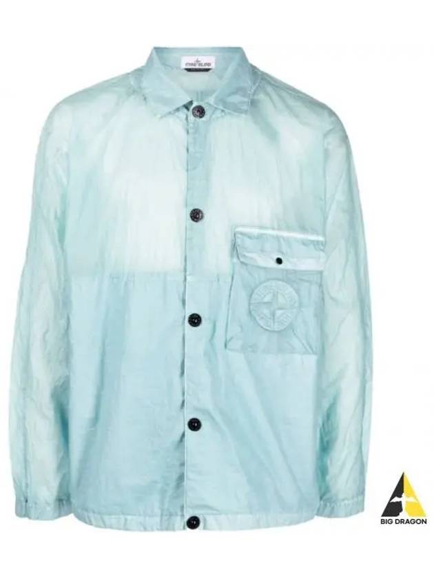 Lamy Button Pocket Long Sleeve Shirt Light Blue - STONE ISLAND - BALAAN 2
